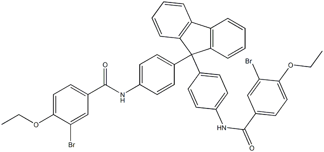 3-bromo-N-[4-(9-{4-[(3-bromo-4-ethoxybenzoyl)amino]phenyl}-9H-fluoren-9-yl)phenyl]-4-ethoxybenzamide Struktur