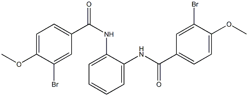 3-bromo-N-{2-[(3-bromo-4-methoxybenzoyl)amino]phenyl}-4-methoxybenzamide Struktur