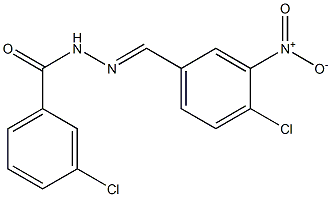 3-chloro-N'-[(E)-(4-chloro-3-nitrophenyl)methylidene]benzohydrazide Struktur