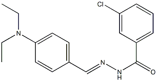 3-chloro-N'-{(E)-[4-(diethylamino)phenyl]methylidene}benzohydrazide Struktur