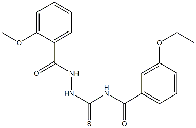 3-ethoxy-N-{[2-(2-methoxybenzoyl)hydrazino]carbothioyl}benzamide Struktur