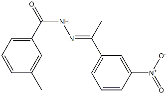 3-methyl-N'-[(E)-1-(3-nitrophenyl)ethylidene]benzohydrazide Struktur