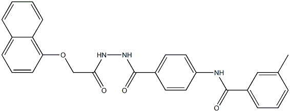 3-methyl-N-[4-({2-[2-(1-naphthyloxy)acetyl]hydrazino}carbonyl)phenyl]benzamide Struktur