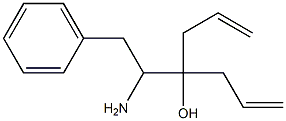 4-(1-amino-2-phenylethyl)-1,6-heptadien-4-ol Struktur