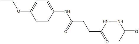 4-(2-acetylhydrazino)-N-(4-ethoxyphenyl)-4-oxobutanamide Struktur