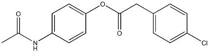 4-(acetylamino)phenyl 2-(4-chlorophenyl)acetate Struktur