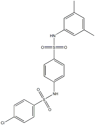 4-{[(4-chlorophenyl)sulfonyl]amino}-N-(3,5-dimethylphenyl)benzenesulfonamide Struktur