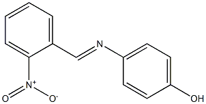 4-{[(E)-(2-nitrophenyl)methylidene]amino}phenol Struktur