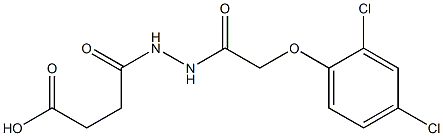 4-{2-[2-(2,4-dichlorophenoxy)acetyl]hydrazino}-4-oxobutanoic acid Struktur