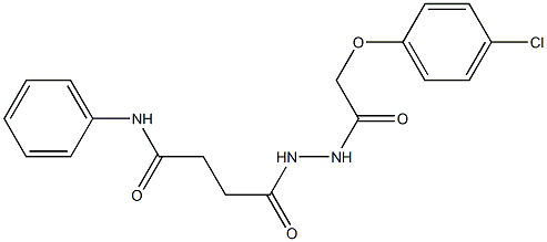 4-{2-[2-(4-chlorophenoxy)acetyl]hydrazino}-4-oxo-N-phenylbutanamide Struktur