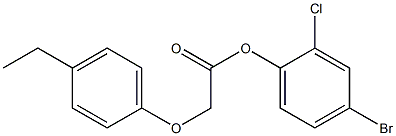 4-bromo-2-chlorophenyl 2-(4-ethylphenoxy)acetate Struktur