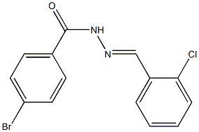 4-bromo-N'-[(E)-(2-chlorophenyl)methylidene]benzohydrazide Struktur