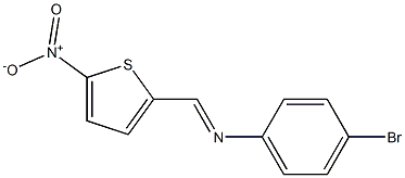 N-(4-bromophenyl)-N-[(E)-(5-nitro-2-thienyl)methylidene]amine Struktur