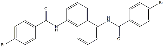 4-bromo-N-{5-[(4-bromobenzoyl)amino]-1-naphthyl}benzamide Struktur