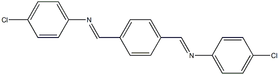 N-(4-chlorophenyl)-N-[(E)-(4-{[(4-chlorophenyl)imino]methyl}phenyl)methylidene]amine Struktur