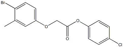 4-chlorophenyl 2-(4-bromo-3-methylphenoxy)acetate Struktur