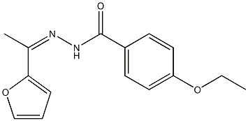 4-ethoxy-N'-[(Z)-1-(2-furyl)ethylidene]benzohydrazide Struktur