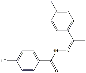 4-hydroxy-N'-[(Z)-1-(4-methylphenyl)ethylidene]benzohydrazide Struktur