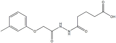 5-{2-[2-(3-methylphenoxy)acetyl]hydrazino}-5-oxopentanoic acid Struktur