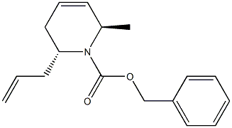 benzyl (2R,6R)-2-allyl-6-methyl-3,6-dihydro-1(2H)-pyridinecarboxylate Struktur