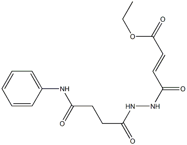 ethyl (E)-4-[2-(4-anilino-4-oxobutanoyl)hydrazino]-4-oxo-2-butenoate Struktur