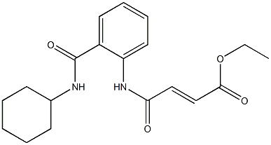 ethyl (E)-4-{2-[(cyclohexylamino)carbonyl]anilino}-4-oxo-2-butenoate Struktur