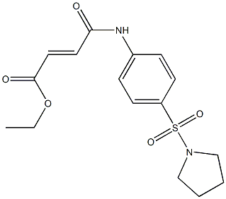 ethyl (E)-4-oxo-4-[4-(1-pyrrolidinylsulfonyl)anilino]-2-butenoate Struktur