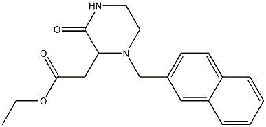 ethyl 2-[1-(2-naphthylmethyl)-3-oxo-2-piperazinyl]acetate Struktur