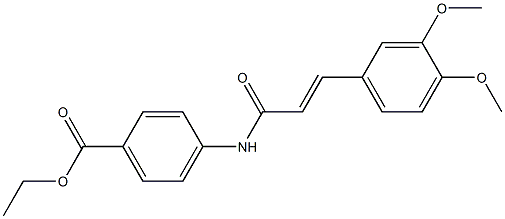 ethyl 4-{[(E)-3-(3,4-dimethoxyphenyl)-2-propenoyl]amino}benzoate Struktur