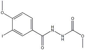 methyl 2-(3-iodo-4-methoxybenzoyl)-1-hydrazinecarboxylate Struktur