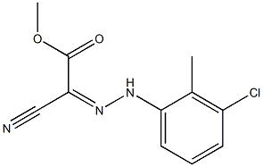 methyl 2-[(Z)-2-(3-chloro-2-methylphenyl)hydrazono]-2-cyanoacetate Struktur