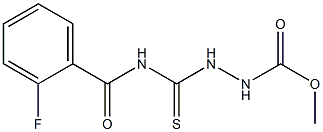 methyl 2-{[(2-fluorobenzoyl)amino]carbothioyl}-1-hydrazinecarboxylate Struktur