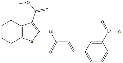 methyl 2-{[(E)-3-(3-nitrophenyl)-2-propenoyl]amino}-4,5,6,7-tetrahydro-1-benzothiophene-3-carboxylate Struktur