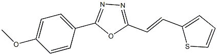 2-(4-methoxyphenyl)-5-[(E)-2-(2-thienyl)ethenyl]-1,3,4-oxadiazole Struktur