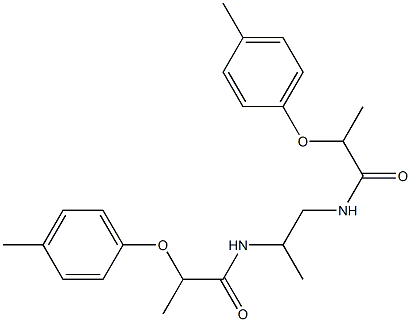 N-(1-methyl-2-{[2-(4-methylphenoxy)propanoyl]amino}ethyl)-2-(4-methylphenoxy)propanamide Struktur