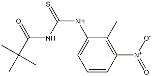 N-(2,2-dimethylpropanoyl)-N'-(2-methyl-3-nitrophenyl)thiourea Struktur