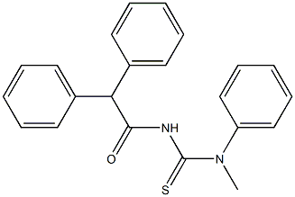 N'-(2,2-diphenylacetyl)-N-methyl-N-phenylthiourea Struktur