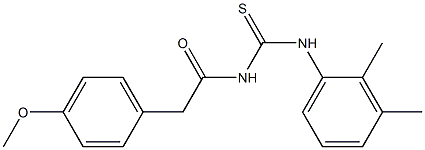 N-(2,3-dimethylphenyl)-N'-[2-(4-methoxyphenyl)acetyl]thiourea Struktur