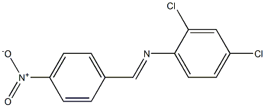 2,4-dichloro-N-[(E)-(4-nitrophenyl)methylidene]aniline Struktur