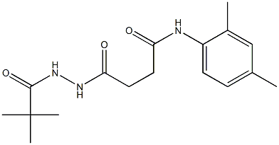 N-(2,4-dimethylphenyl)-4-[2-(2,2-dimethylpropanoyl)hydrazino]-4-oxobutanamide Struktur