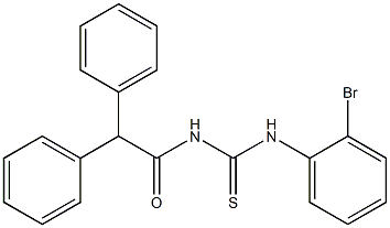 N-(2-bromophenyl)-N'-(2,2-diphenylacetyl)thiourea Struktur