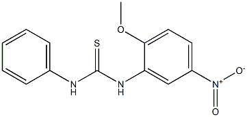 N-(2-methoxy-5-nitrophenyl)-N'-phenylthiourea Struktur