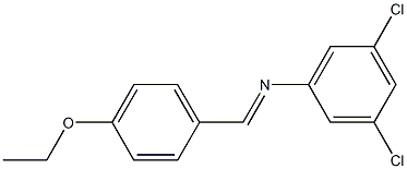 3,5-dichloro-N-[(E)-(4-ethoxyphenyl)methylidene]aniline Struktur