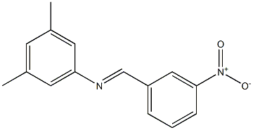 3,5-dimethyl-N-[(E)-(3-nitrophenyl)methylidene]aniline Struktur