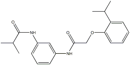 N-(3-{[2-(2-isopropylphenoxy)acetyl]amino}phenyl)-2-methylpropanamide Struktur