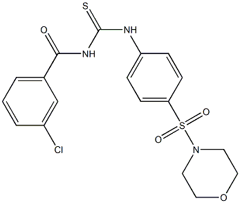 N-(3-chlorobenzoyl)-N'-[4-(4-morpholinylsulfonyl)phenyl]thiourea Struktur