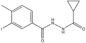 N'-(3-iodo-4-methylbenzoyl)cyclopropanecarbohydrazide Struktur