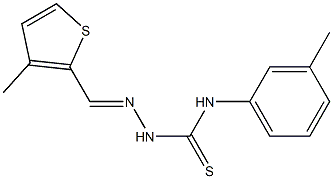 N-(3-methylphenyl)-2-[(E)-(3-methyl-2-thienyl)methylidene]-1-hydrazinecarbothioamide Struktur