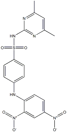 N-(4,6-dimethyl-2-pyrimidinyl)-4-(2,4-dinitroanilino)benzenesulfonamide Struktur