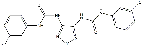 N'-(4-{[(3-chloroanilino)carbonyl]amino}-1,2,5-oxadiazol-3-yl)-N-(3-chlorophenyl)urea Struktur